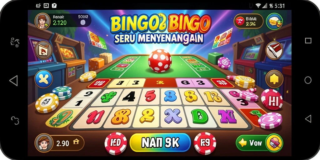 Tampilan menarik dari gameplay Bingo di 5ZK.