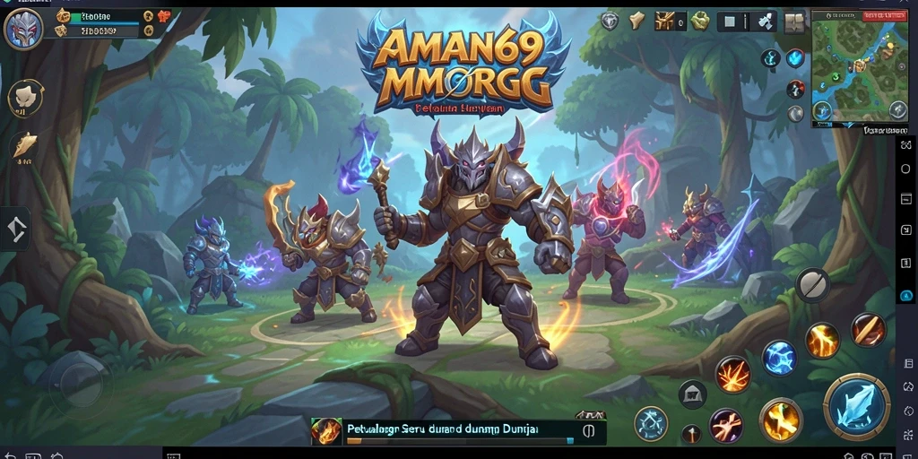 Tampilan seru dari gameplay dalam AMAN69 yang menampilkan pertarungan epik.