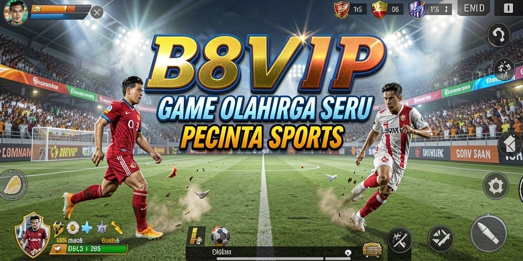 Screenshot gameplay B8VIP menampilkan aksi seru dalam pertandingan olahraga.