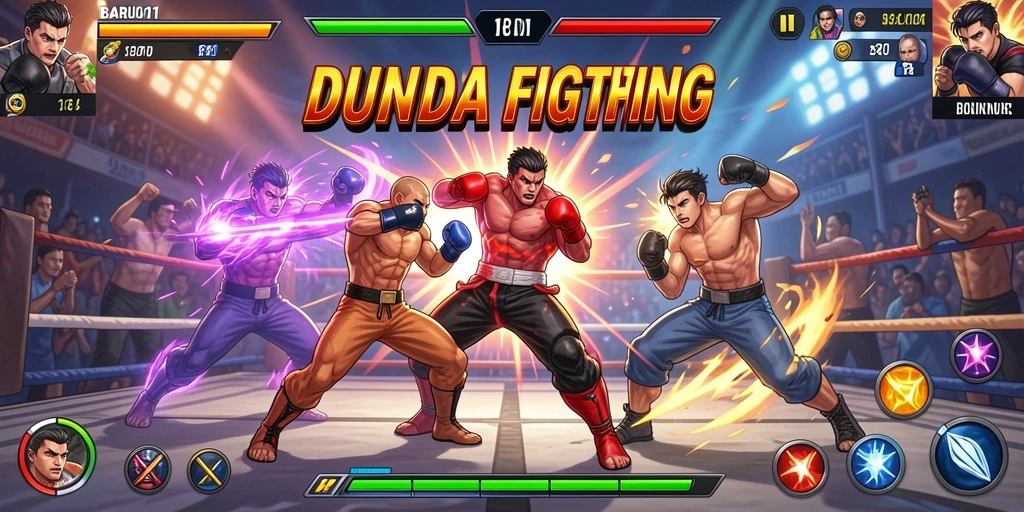 Tampilan gameplay seru dalam pertarungan BARU01.