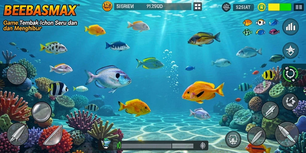 Tampilan gameplay Tembak Ikan yang menarik di BEBASMAX.
