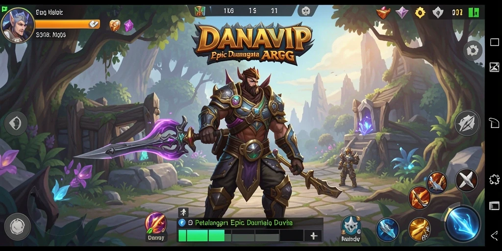 Tampilan gameplay yang mendebarkan dalam DANAVIP.