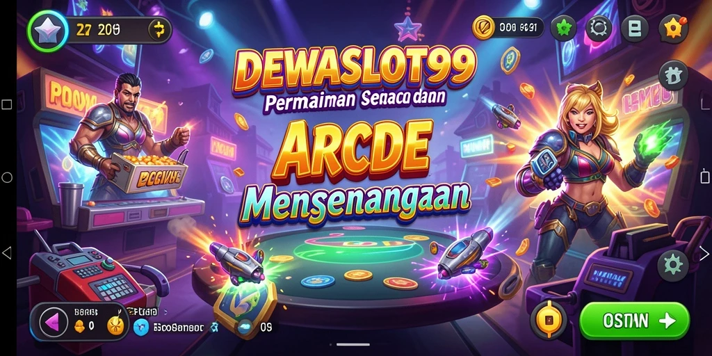 Screenshot DEWASLOT99 menampilkan aksi seru permainan slot arcade.