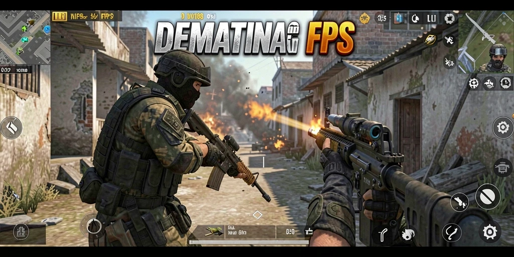 Screenshot utama DV188 menunjukkan aksi gameplay FPS yang mendebarkan.