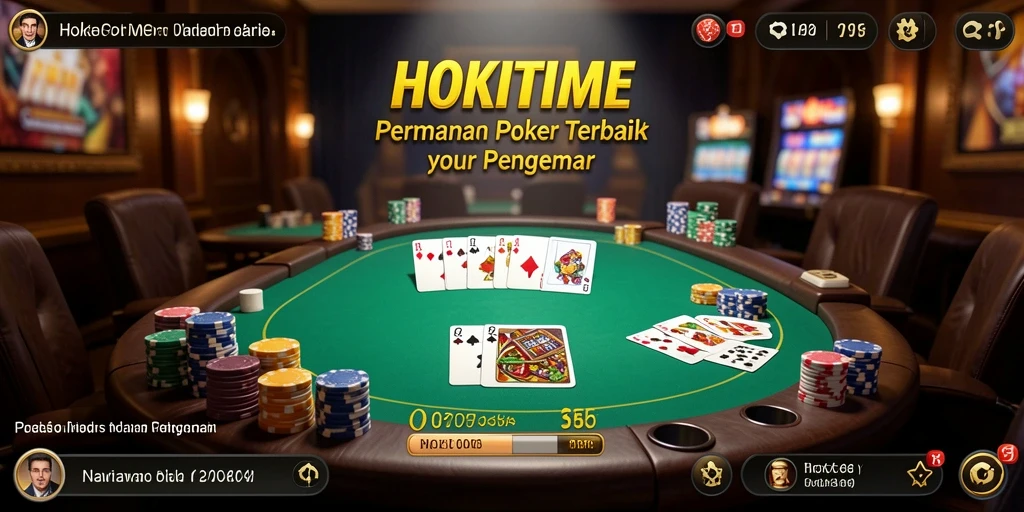 Gameplay menarik HOKITIME dengan suasana poker yang seru.