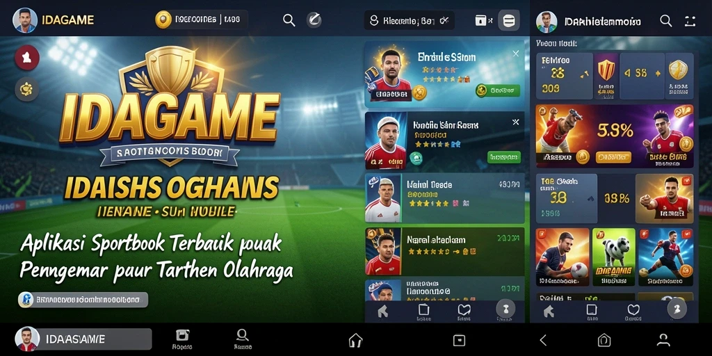 Tampilan gameplay interaktif IDAGAME pada aplikasi Sportsbook.