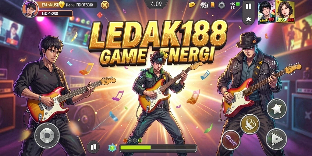 Screenshot LEDAK188 menunjukkan gameplay musik yang seru dan menantang.