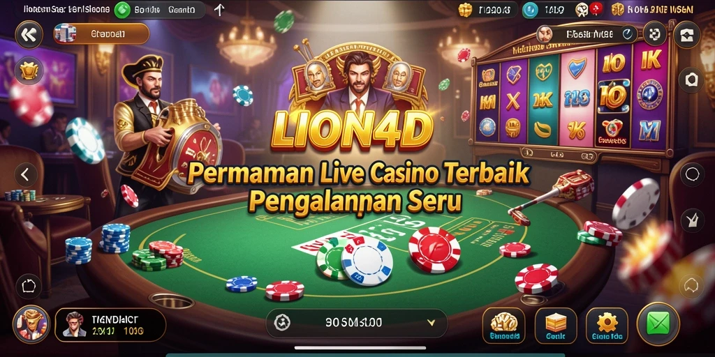 Screenshot gameplay Live Casino LION4D yang seru dan interaktif.