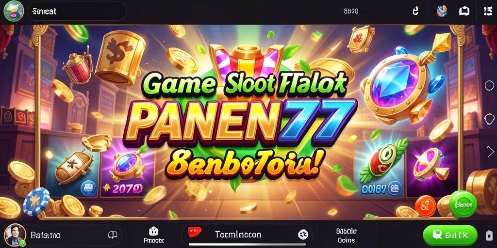 Tampilan gameplay menarik dari game Slot PANEN77 yang penuh warna.