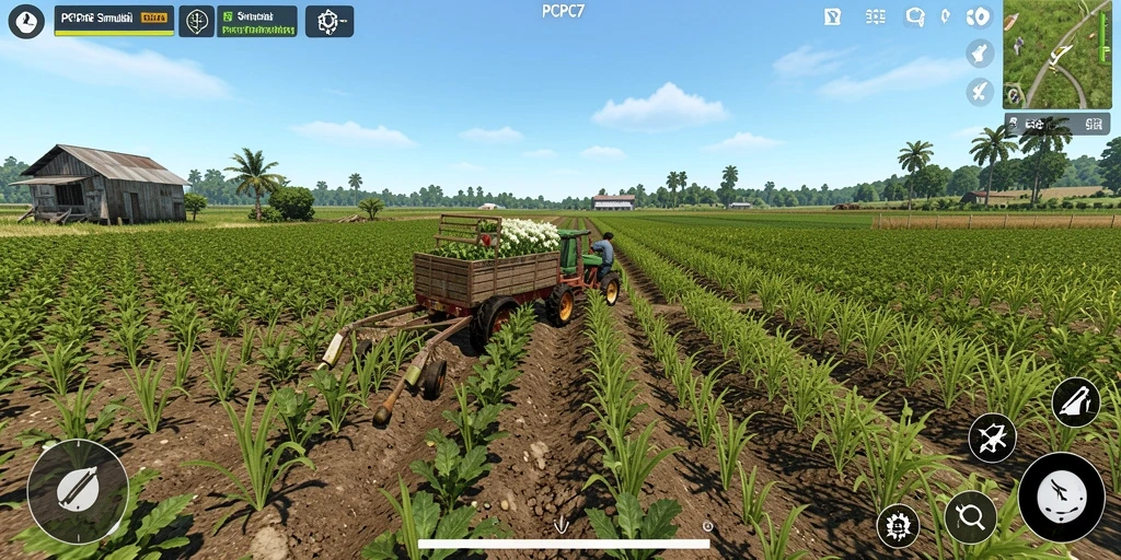 Gameplay seru di PCPC7 dengan aktivitas pertanian yang menarik.