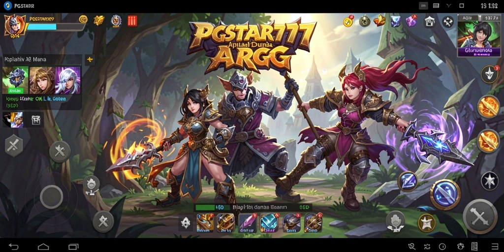 Screenshot PGSTAR777 menampilkan aksi heroik dalam pertarungan ARPG.