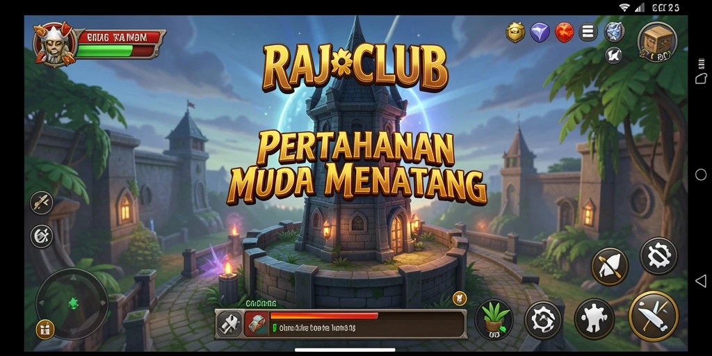 Gameplay menakjubkan dalam RAJACLUB Tower Defense.
