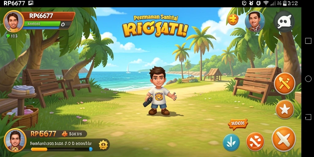 Tampilan gameplay RP6677 yang menarik dan penuh warna.
