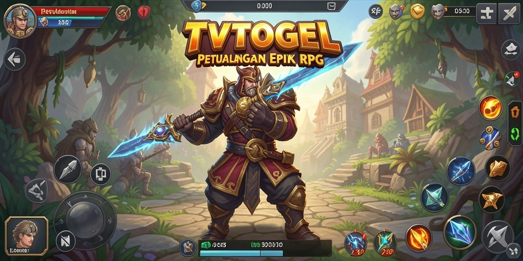 Screenshot utama TVTOGEL menampilkan aksi seru dalam petualangan RPG.